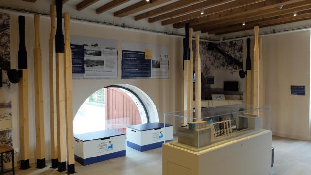 Espace d'exposition à la Maison Eclusière de Parcieux