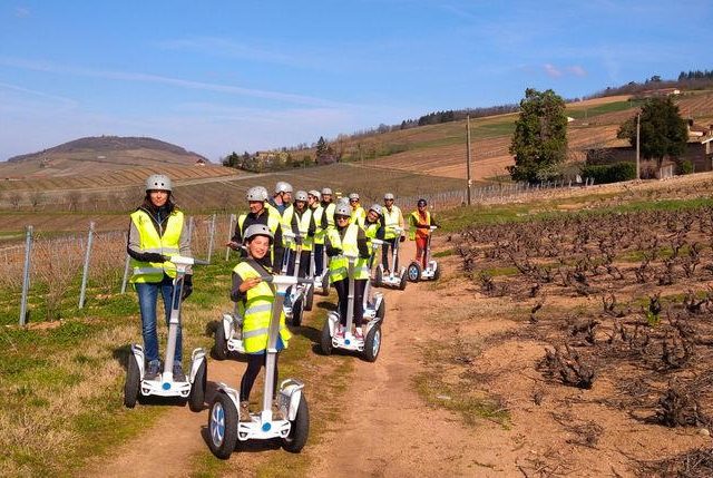 Gyropod rides in the Beaujolais region