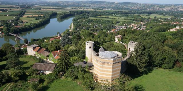 Drone view of the Château-fort de Trévoux